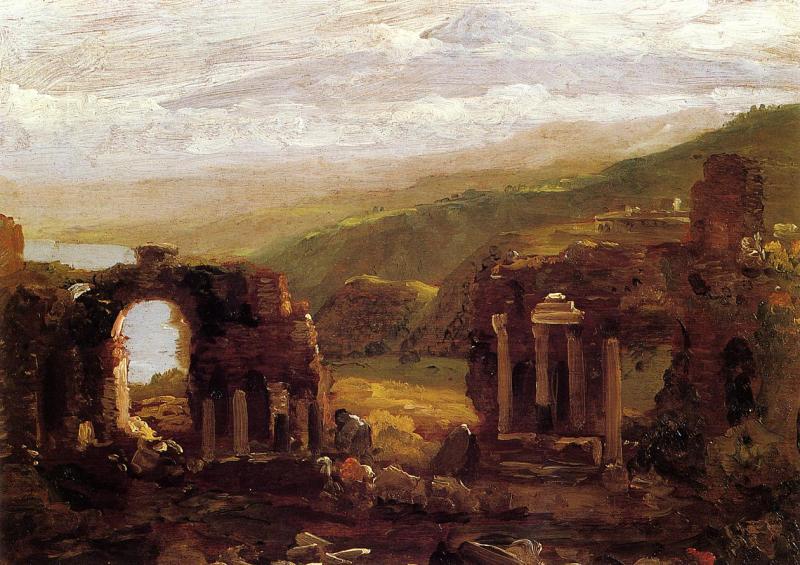 Thomas Cole Ruins of Taormina oil painting picture